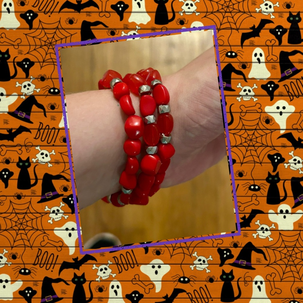 Red Beaded Bracelet